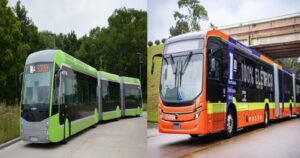 Bi-articulated Electric Buses